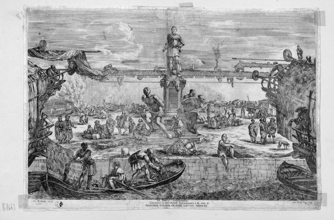 porto di Livorno (stampa) di Della Bella Stefano (terzo quarto sec. XVII)