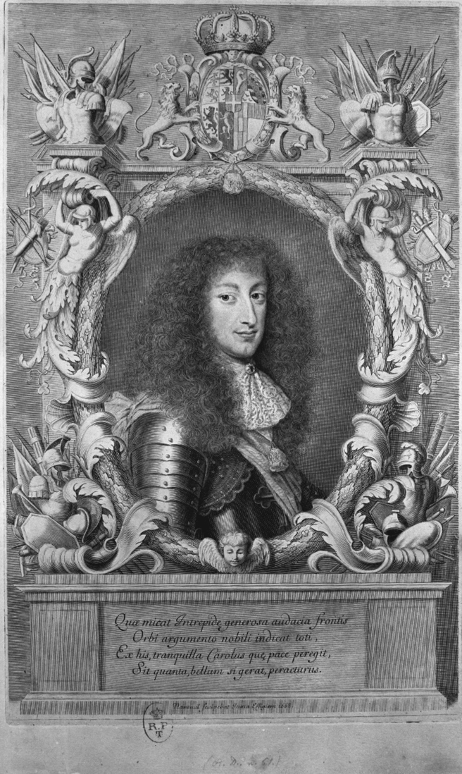 ritratto di Carlo Emanuele II di Savoia (stampa) di Nanteuil Robert (sec. XVII)