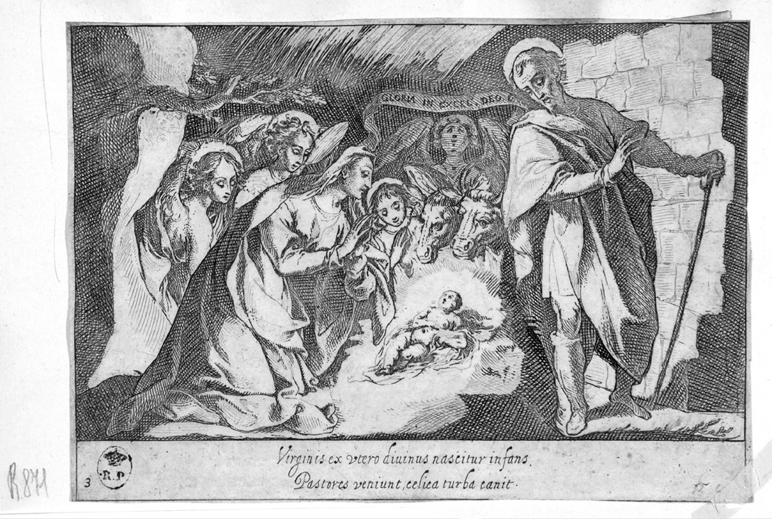 natività di Gesù (stampa smarginata, serie) di Schiaminossi Raffaello (sec. XVII)