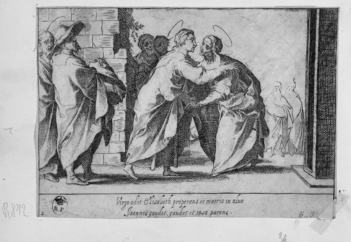 visitazione (stampa smarginata, serie) di Schiaminossi Raffaello (sec. XVII)