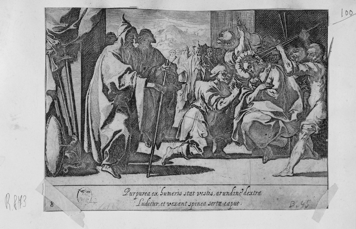 incoronazione di spine (stampa smarginata, serie) di Schiaminossi Raffaello (sec. XVII)