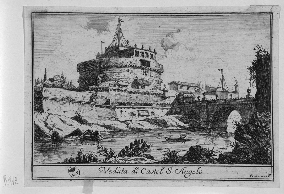 Veduta di Castel S. Angelo, Castel Sant'Angelo (stampa smarginata, serie) di Piranesi Giovanni Battista (sec. XVIII)