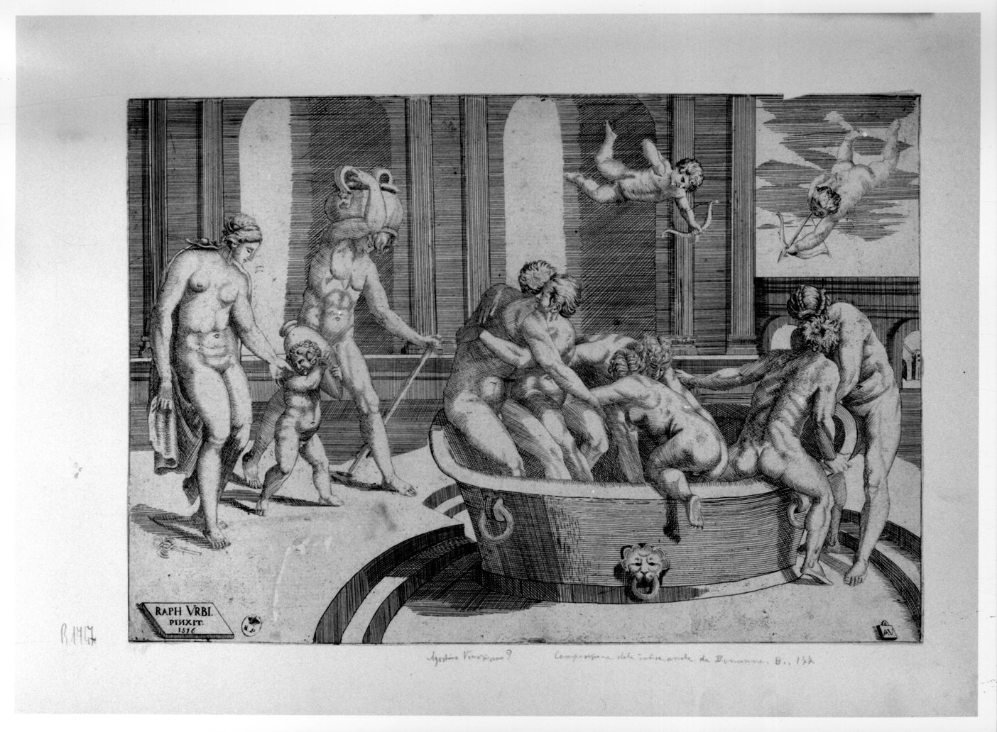 bagno delle divinità (stampa smarginata) di De Musi Agostino, Sanzio Raffaello (sec. XVI)