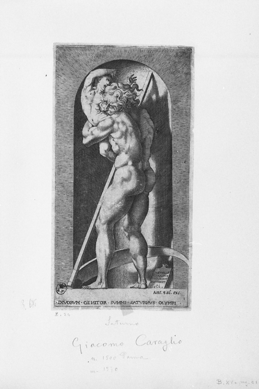 divinità pagane (stampa smarginata, serie) di Caraglio Gian Giacomo, di Jacopo Giovan Battista detto Rosso Fiorentino (seconda metà sec. XVI)