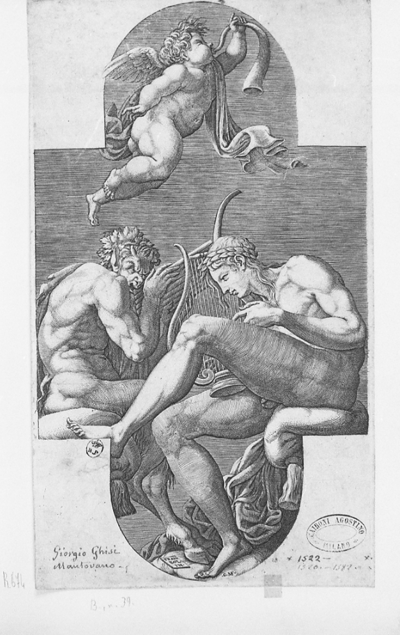 divinità (stampa smarginata, serie) di Ghisi Giorgio, Primaticcio Francesco, detto il Bologna (terzo quarto sec. XVI)