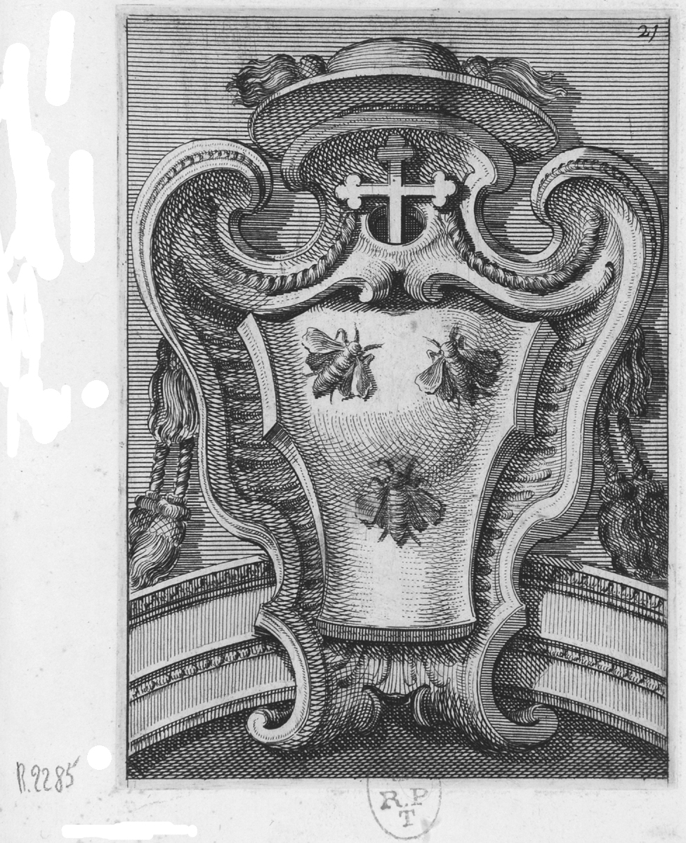 stemma cardinalizio Barberini (stampa, serie) di Juvarra Filippo, Bernini Gian Lorenzo (sec. XVIII)