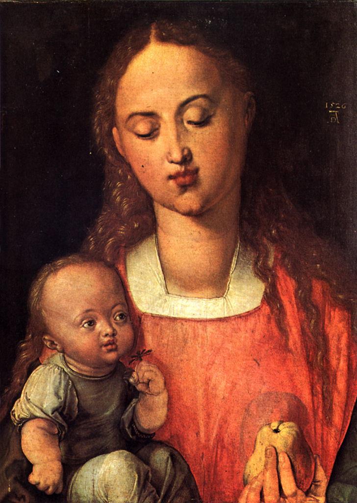 Madonna della pera, Madonna con Bambino (dipinto) di Dürer Albrecht (sec. XVI)