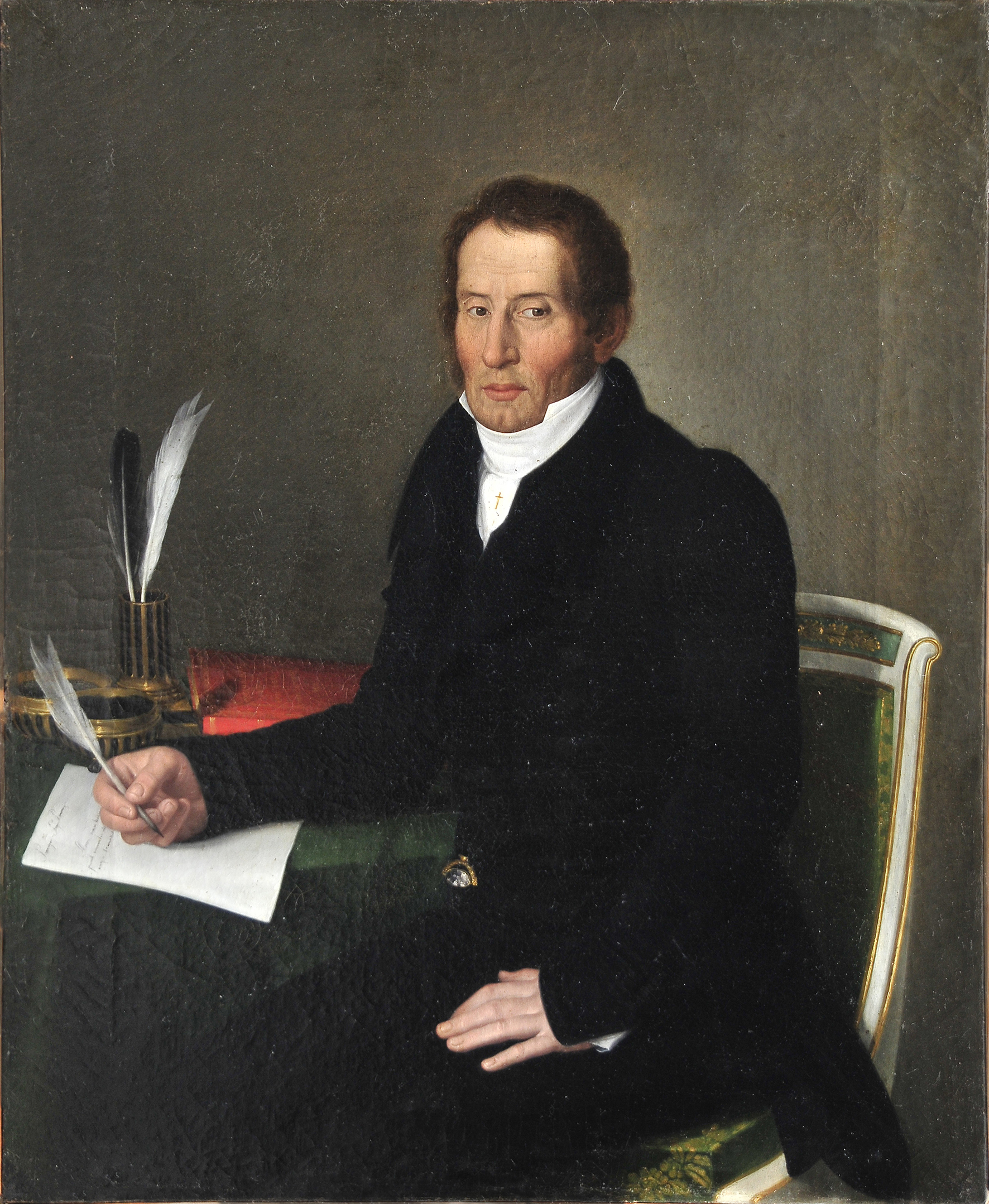 Ritratto di uomo, ritratto d'uomo (dipinto, opera isolata) di Diotti Giuseppe (scuola) - ambito bergamasco (prima metà sec. XIX)