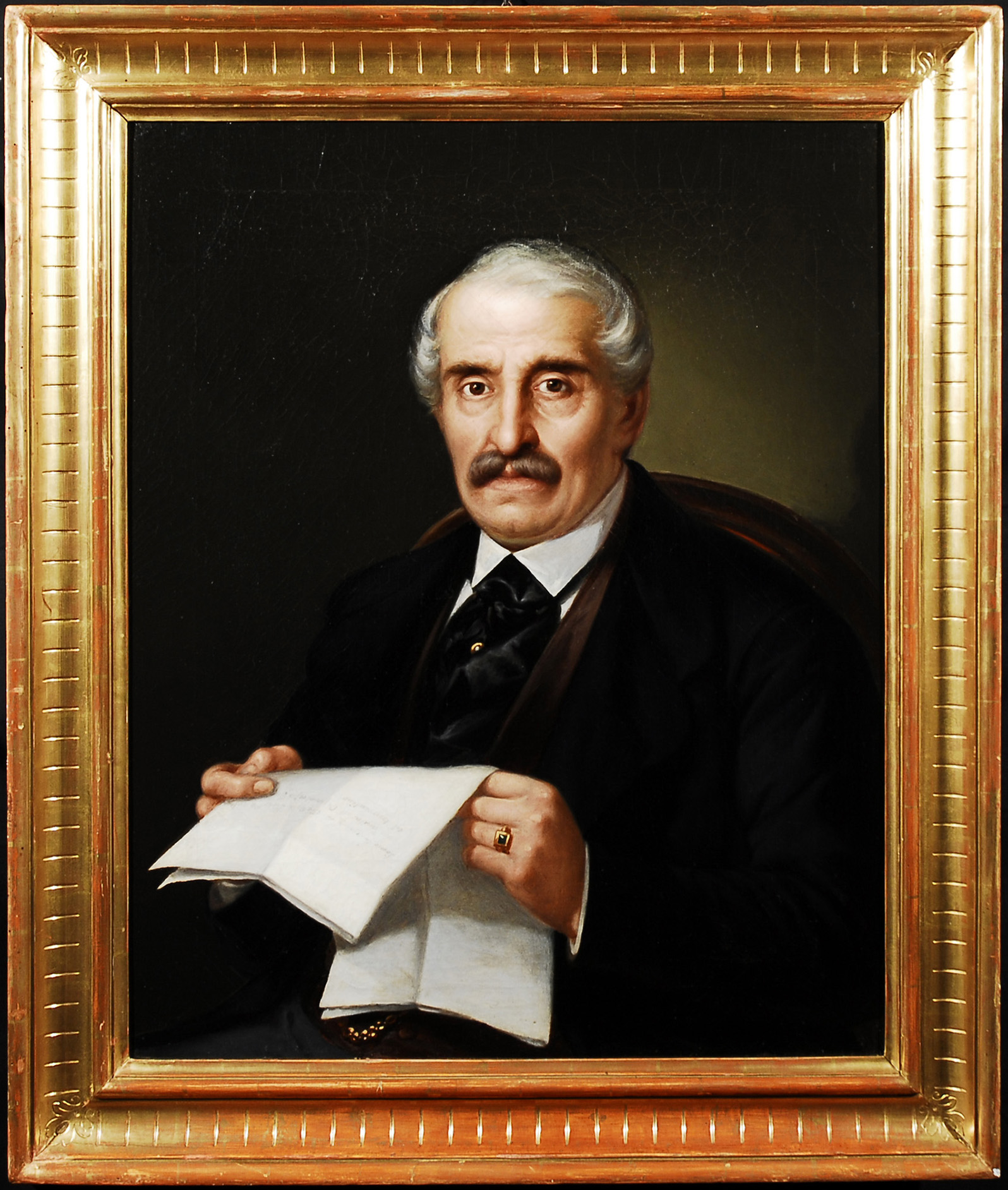 Ritratto di Giovanni Antonio Piazzoni, ritratto di uomo (dipinto, opera isolata) - ambito bergamasco (seconda metà sec. XIX)