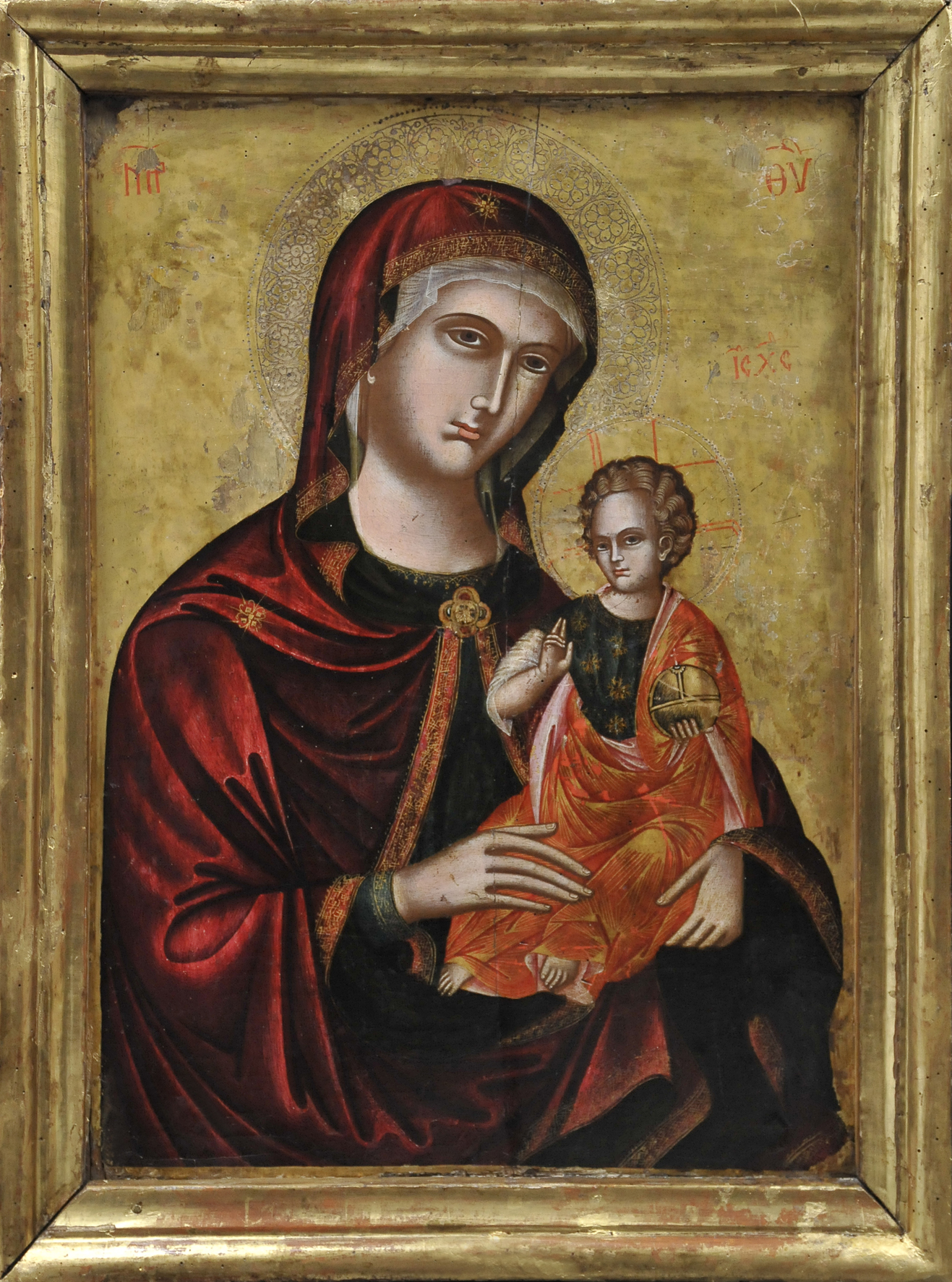 Madonna con Gesù Bambino, Madonna con bambino (dipinto, opera isolata) - ambito bizantino (sec. XV)