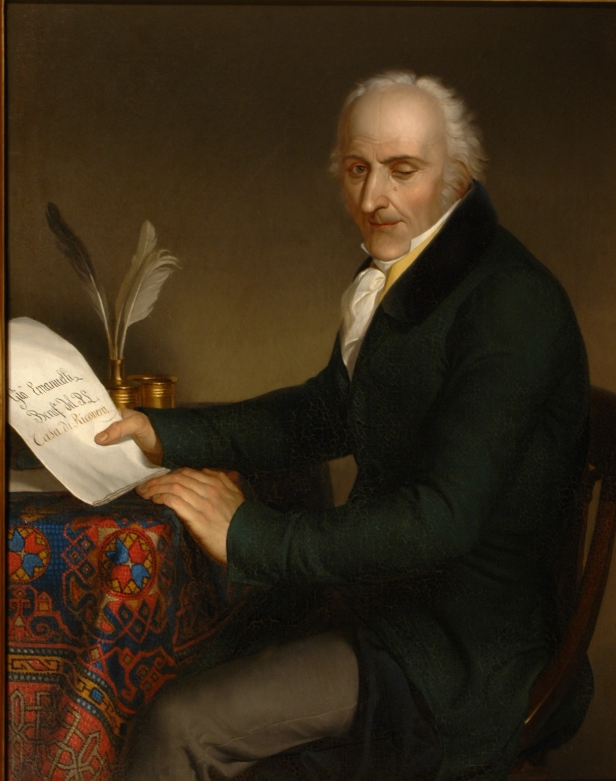 Giovanni Emanuelli, ritratto di uomo (dipinto, opera isolata) - ambito bergamasco (prima metà sec. XIX)
