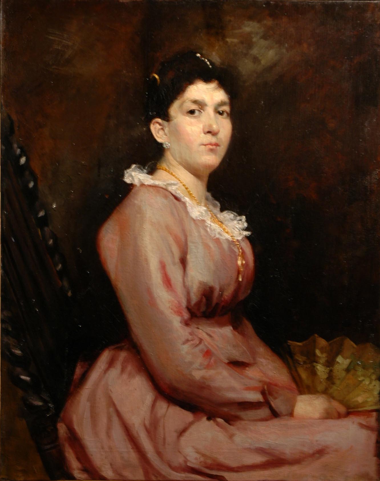 Paola Piatti Donati Carrara, ritratto di donna (dipinto, opera isolata) di Bosis Giacomo (attribuito) - ambito bergamasco (fine sec. XIX)