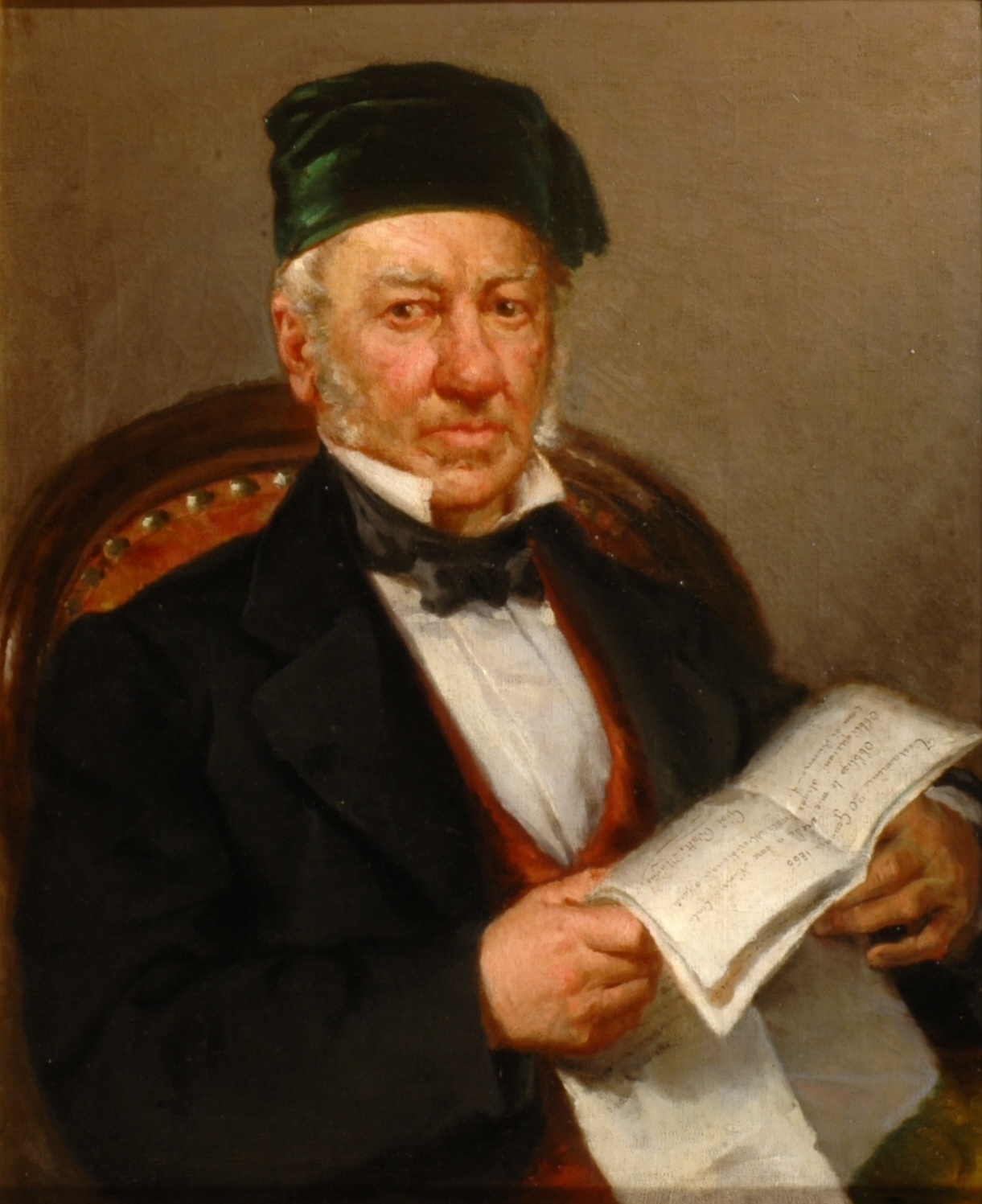Giovan Battista Magno, ritratto di uomo (dipinto, opera isolata) - ambito bergamasco (seconda metà sec. XIX)