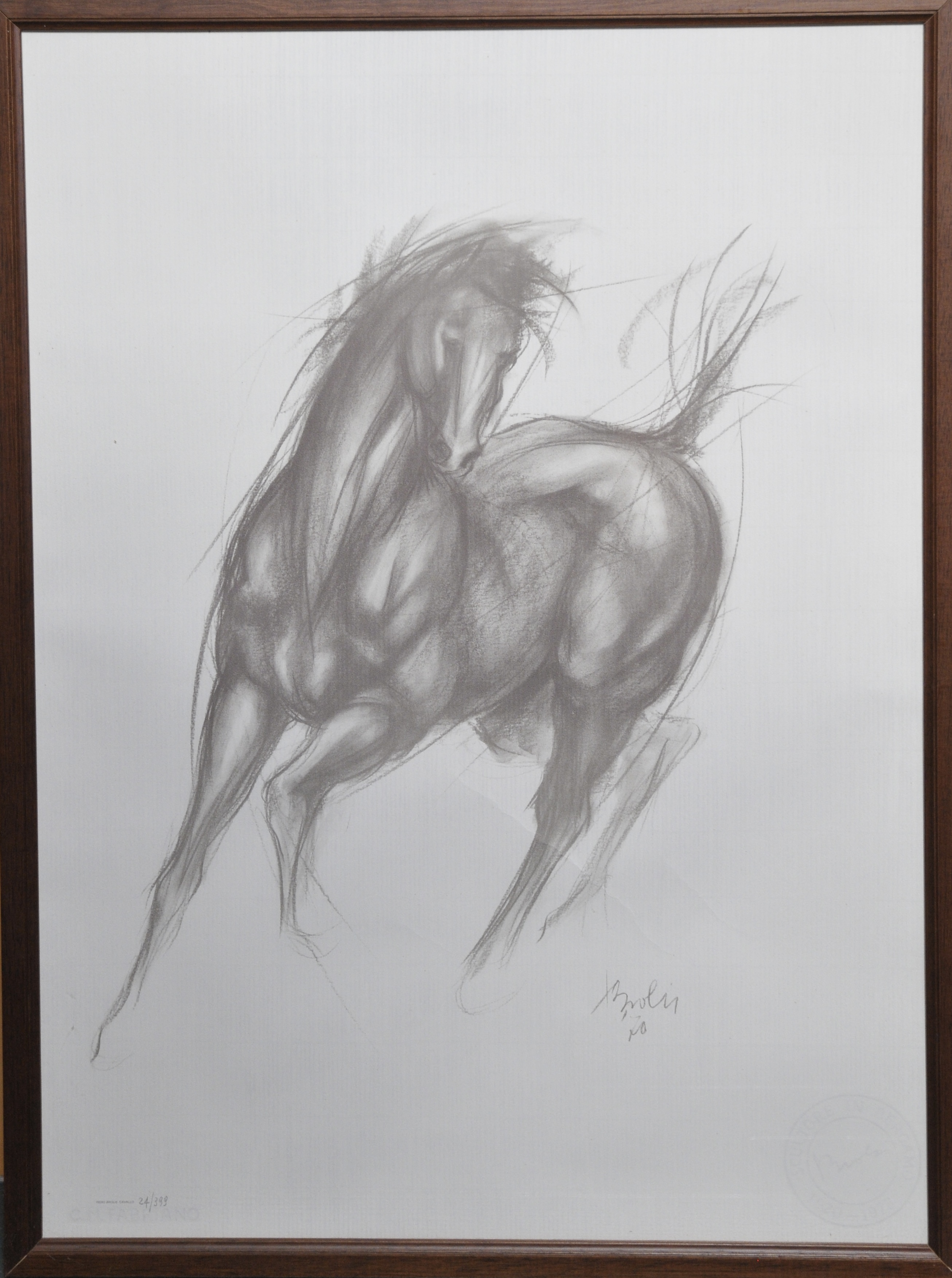 Cavallo, cavallo (litografia, opera isolata) di Brolis Piero (attribuito) - ambito lombardo (secondo quarto XX sec)