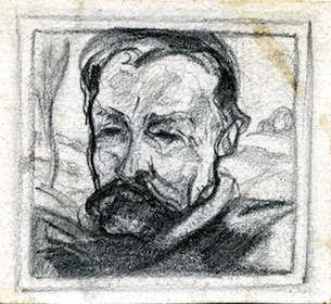 Ritratto d'uomo (disegno) di Camona Giuseppe - ambito Italia settentrionale (fine/ inizio XIX/ XX)