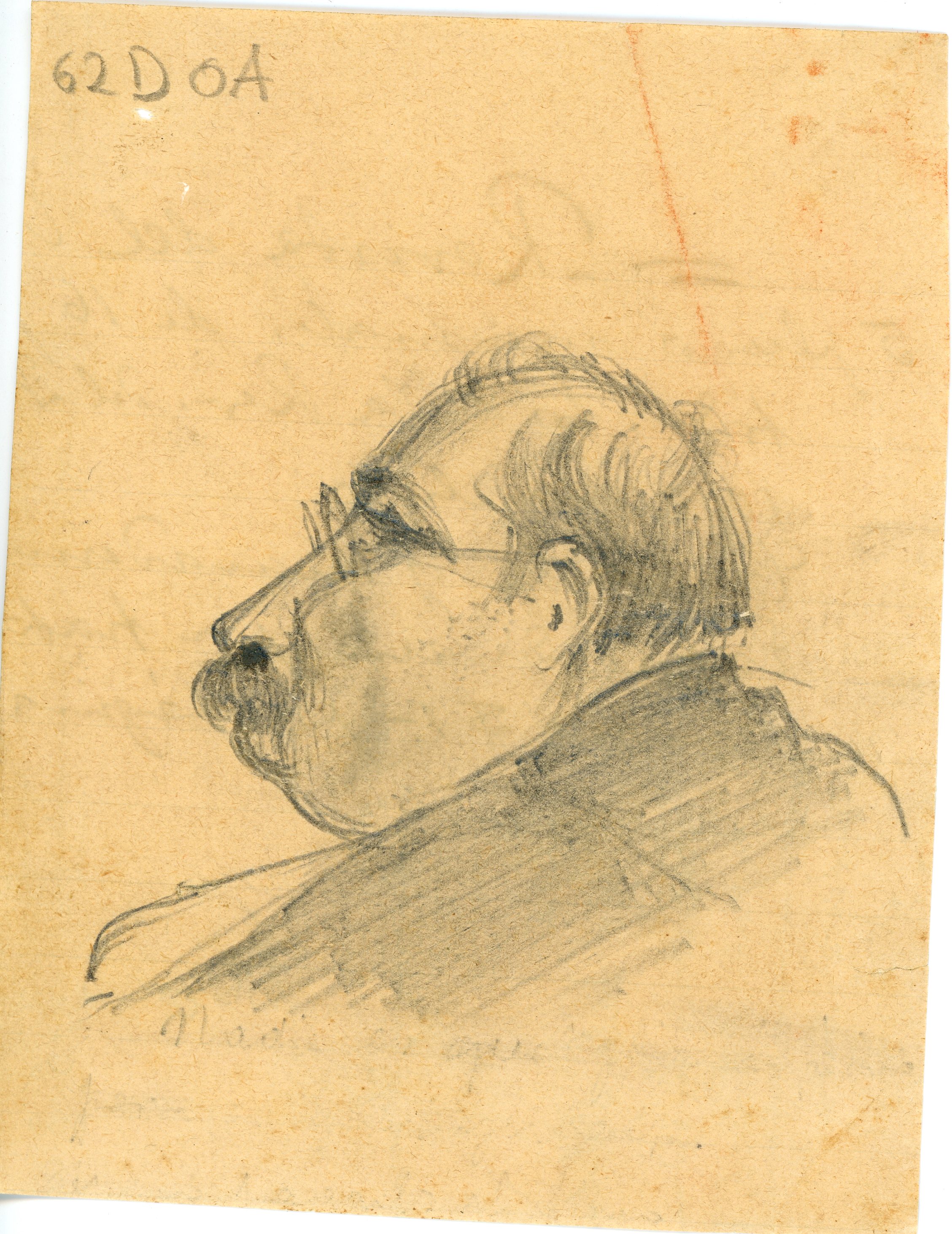 Ritratto d'uomo, ritratto (disegno) di Boggiani, Guido - ambito Italia settentrionale (seconda metà XX)