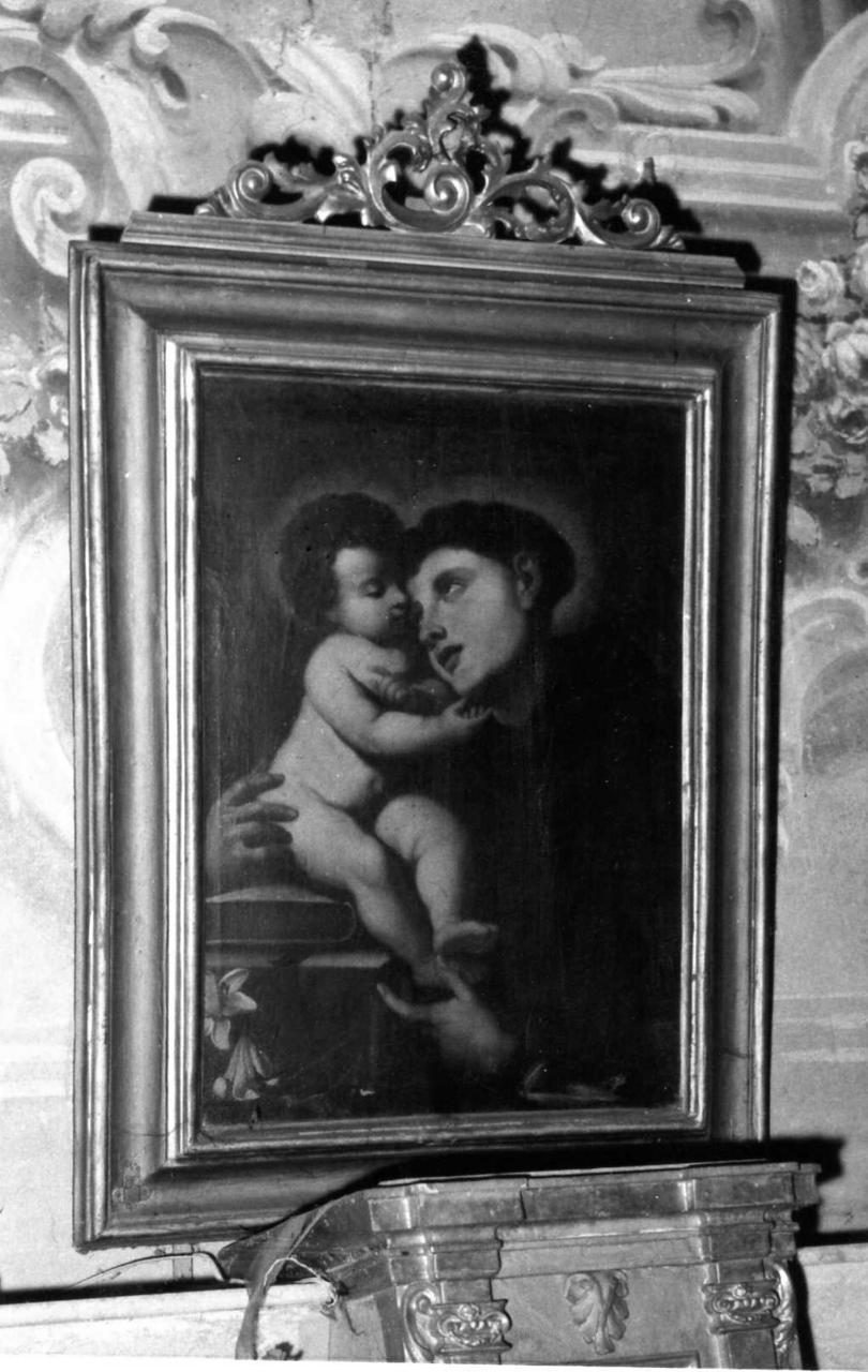 Sant'Antonio da Padova con il bambino (dipinto) - ambito bolognese (inizio sec. XVIII)