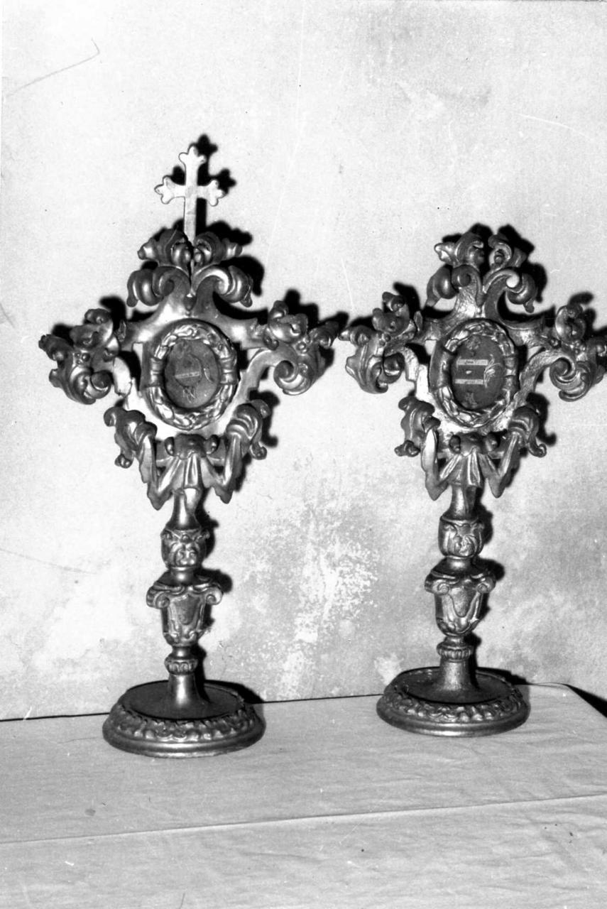 reliquiario, serie - bottega emiliana (metà sec. XVIII)