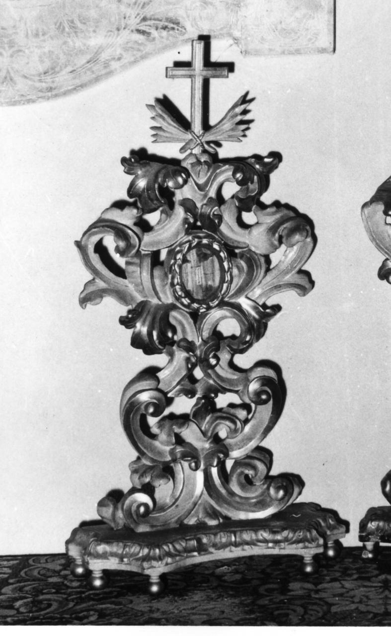 reliquiario - a ostensorio, serie - bottega emiliana (seconda metà sec. XVIII)