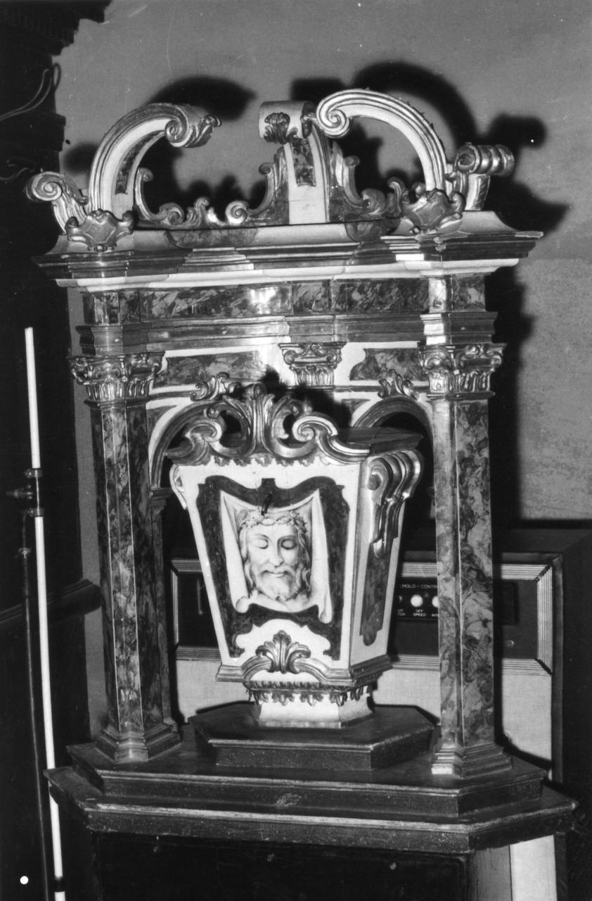 tronetto per esposizione eucaristica - bottega emiliana (seconda metà sec. XVIII)