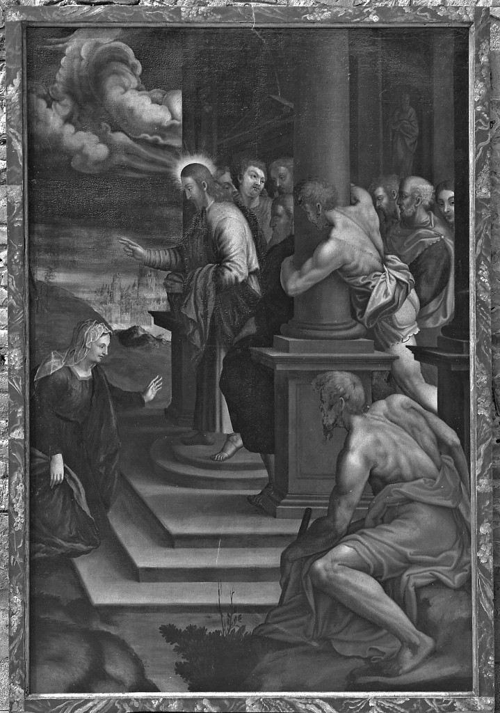 Cristo e l'emoroissa (dipinto) - ambito mantovano (seconda metà sec. XVI)