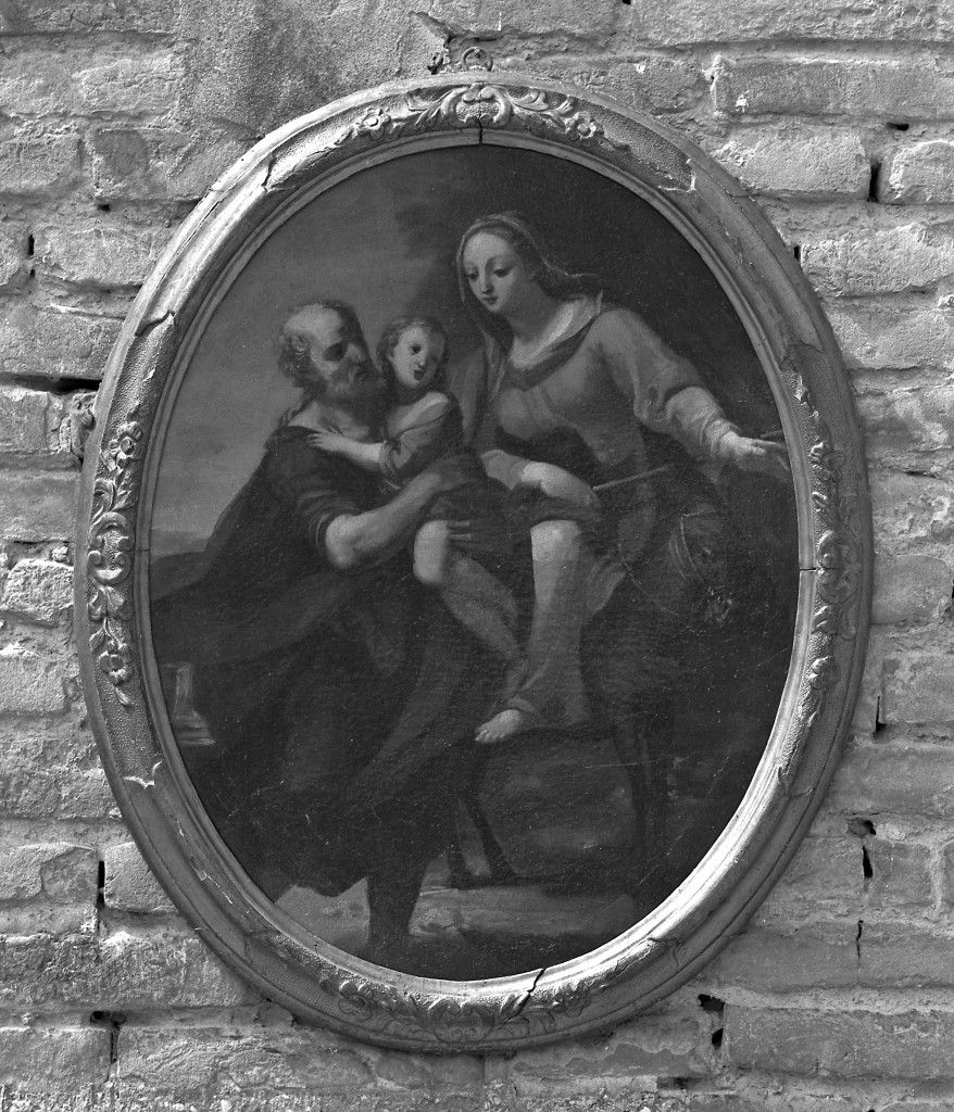 fuga in Egitto (dipinto, elemento d'insieme) - ambito bolognese-emiliano (fine sec. XVII)