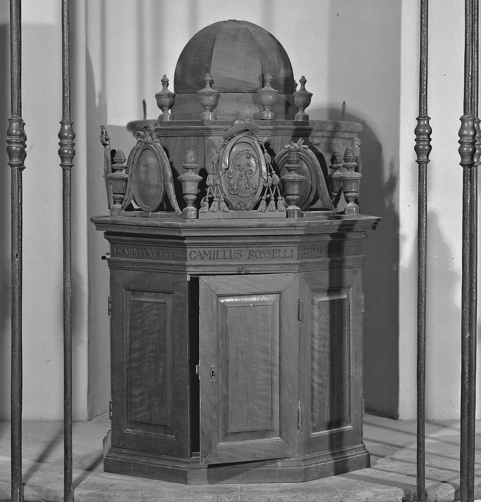 coperchio del fonte battesimale - manifattura emiliana (sec. XIX)