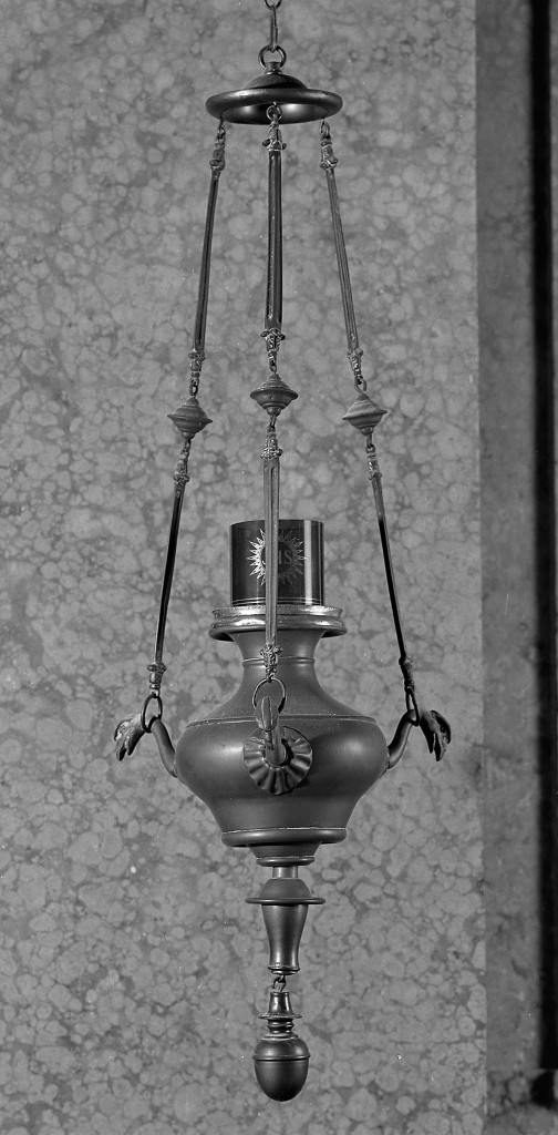 lampada pensile, serie - manifattura emiliana (inizio sec. XX)