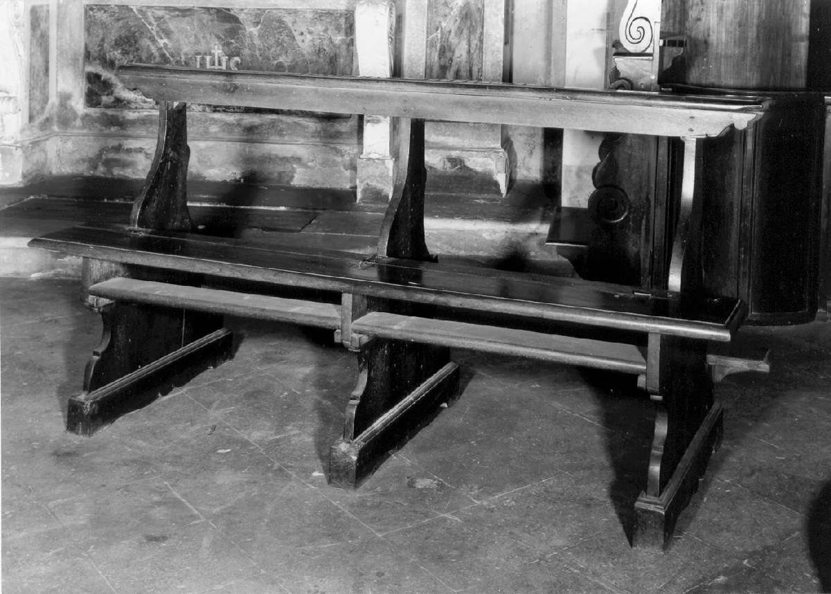 banco da chiesa, serie - manifattura emiliana (sec. XIX)