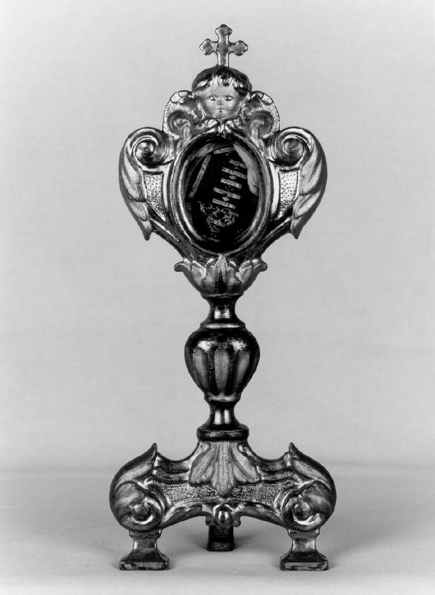 reliquiario - a ostensorio - manifattura emiliana (fine/ inizio secc. XVIII/ XIX)