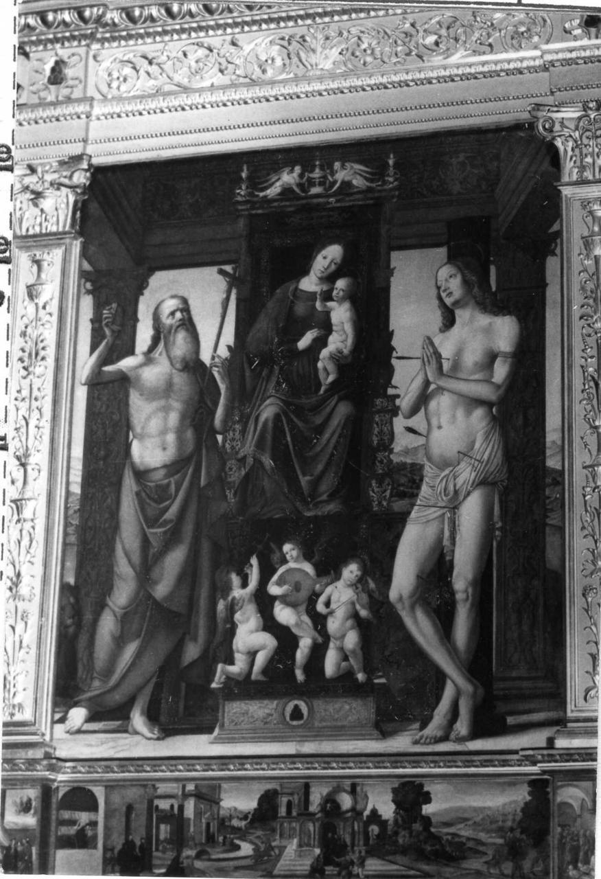 Madonna in trono e Santi (dipinto) di Bianchi Ferrari Francesco (inizio sec. XVI)