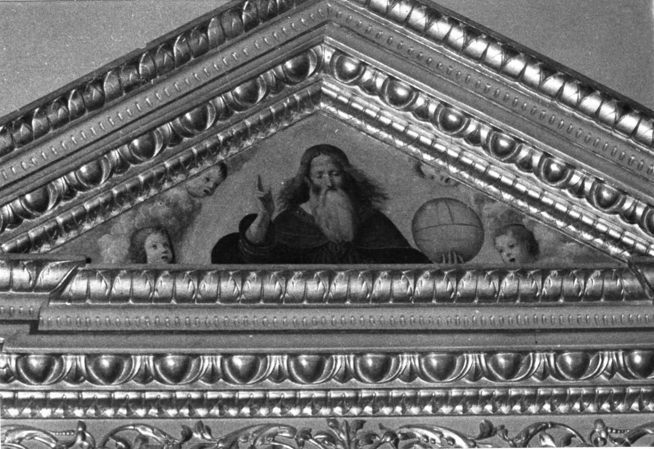 Dio Padre e angeli (cimasa) di Bianchi Ferrari Francesco (inizio sec. XVI)