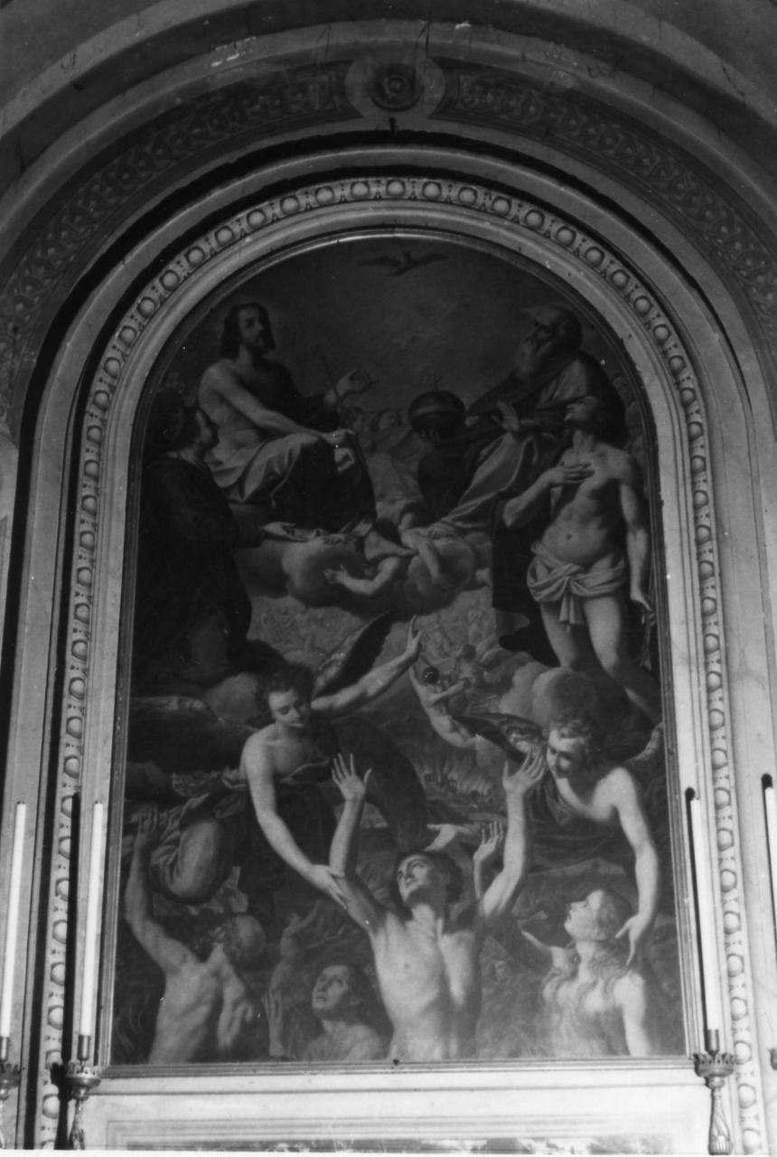 Santissima Trinità e le anime del Purgatorio (dipinto) di Cervi Bernardino (prima metà sec. XVII)