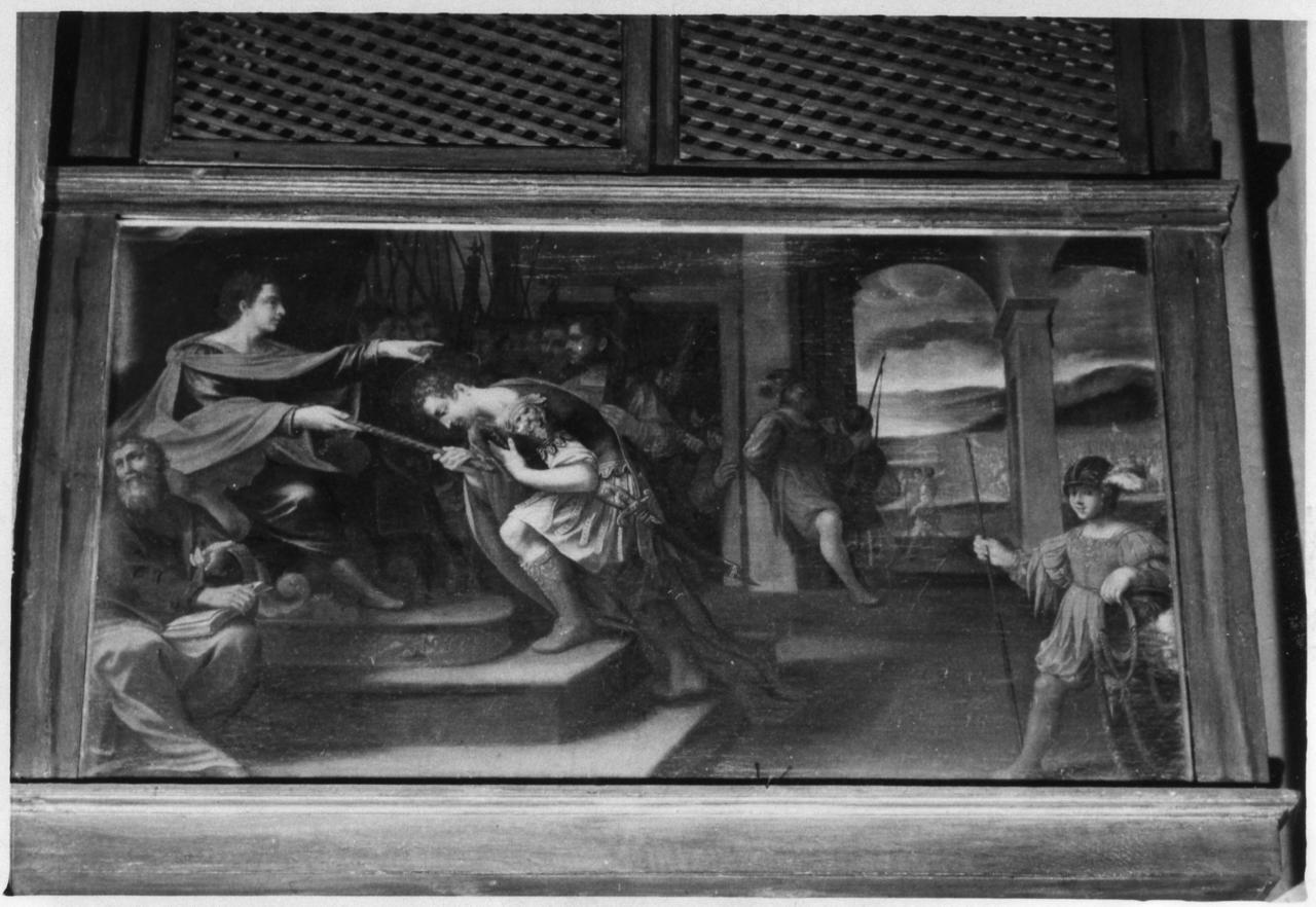 San Sebastiano davanti all'imperatore (dipinto) di Cervi Bernardino (prima metà sec. XVII)