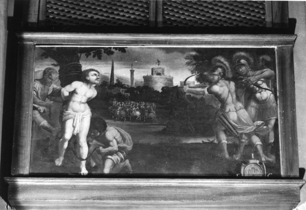 martirio di San Sebastiano (dipinto) di Cervi Bernardino (prima metà sec. XVII)