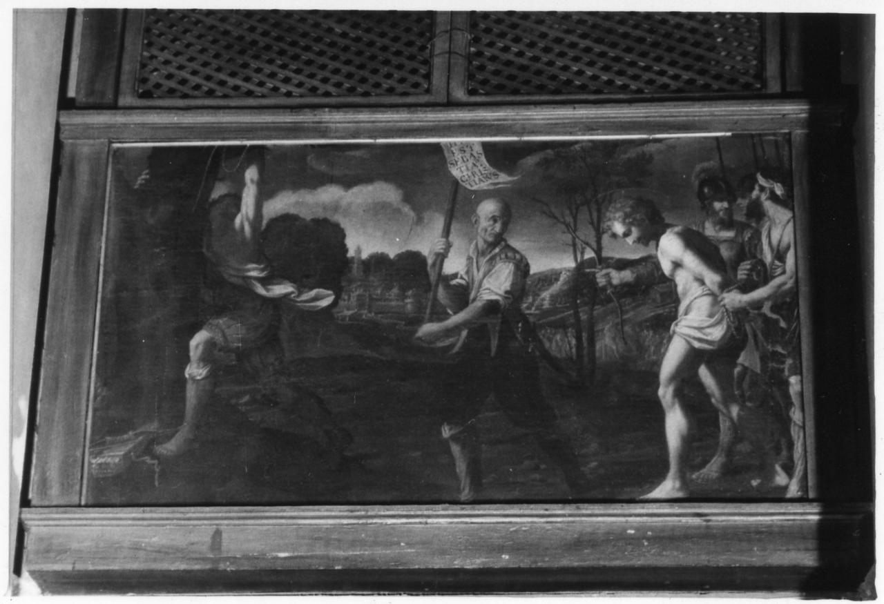 San Sebastiano portato al martirio (dipinto) di Cervi Bernardino (prima metà sec. XVII)