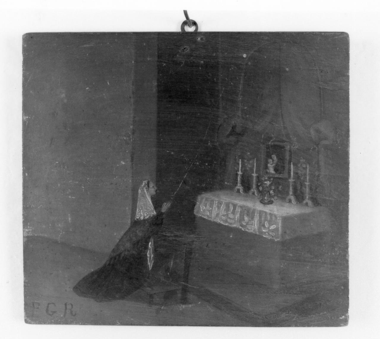 miracolo della Madonna della Provvidenza (ex voto) - ambito modenese (sec. XIX)