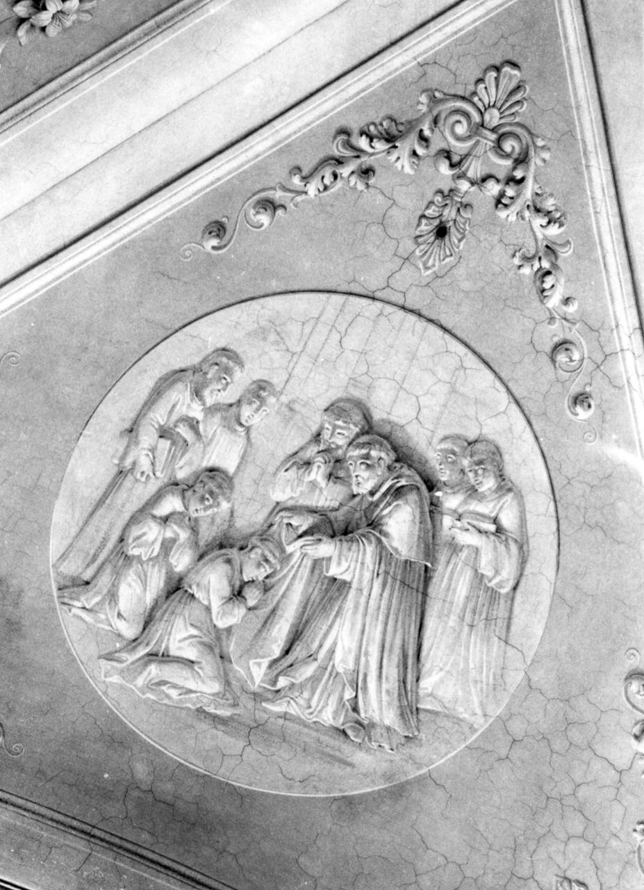 San Domenico riceve alcuni adepti (decorazione pittorica) di Manzini Luigi (prima metà sec. XIX)