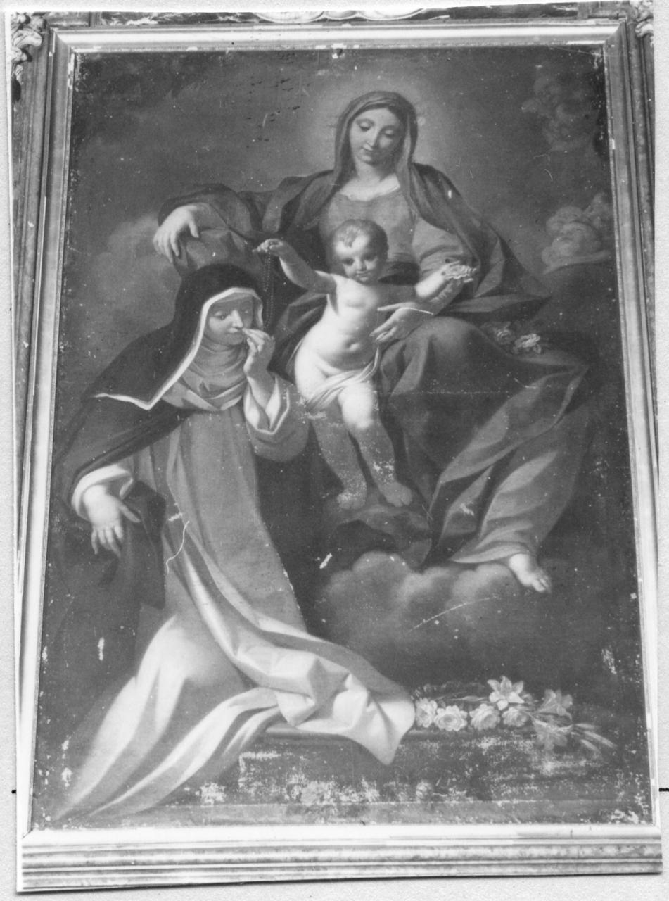 Madonna con Bambino e Santa Caterina (dipinto) di Consetti Antonio (prima metà sec. XVIII)