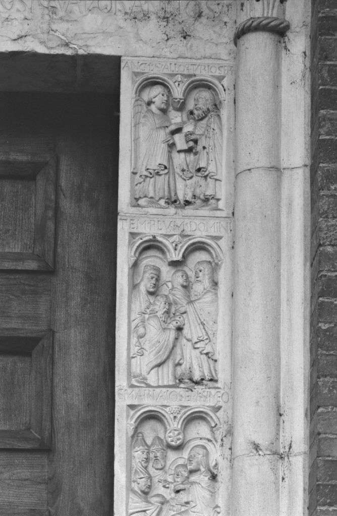 presentazione di Gesù al tempio (formella, elemento d'insieme) di Wiligelmo (e aiuti) (sec. XII)