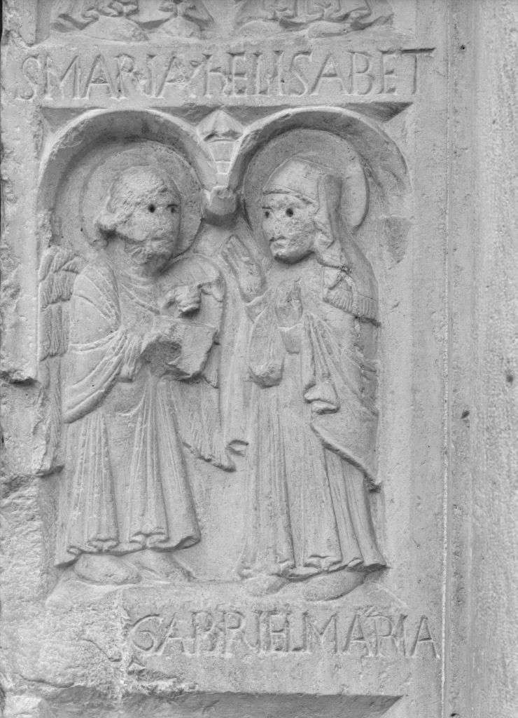 Annunciazione (formella, elemento d'insieme) di Wiligelmo (e aiuti) (sec. XII)