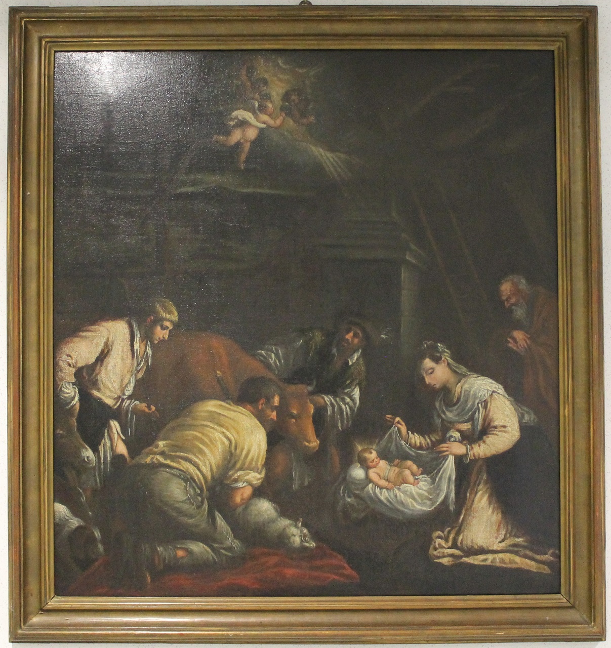 adorazione dei pastori (dipinto) di Dal Ponte Jacopo detto Jacopo Bassano (bottega) (secc. XVI/ XVII)