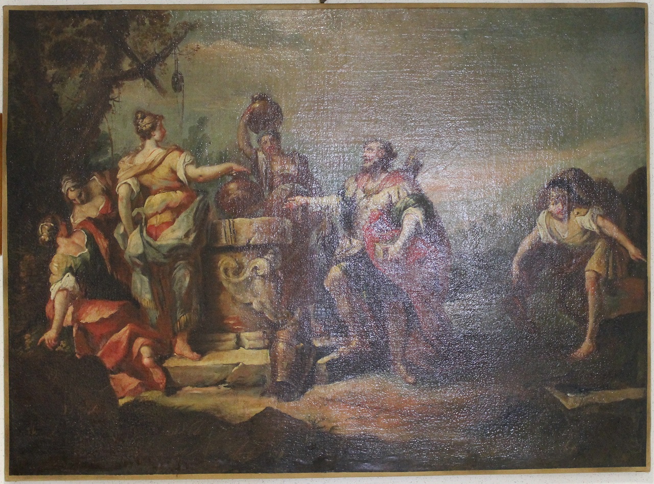 Rebecca offre a Eliezer da bere dalla sua anfora (dipinto) di Diziani Gaspare (bottega) (prima metà sec. XVIII)