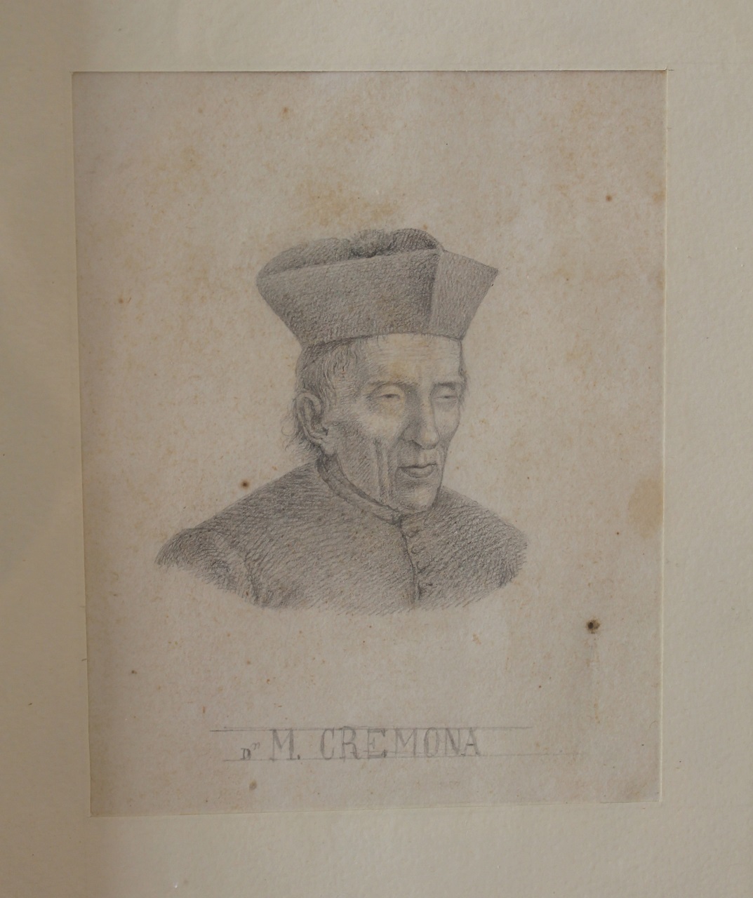 ritratto di don Marco Cremona (disegno) di Roberti Francesco (sec. XIX)