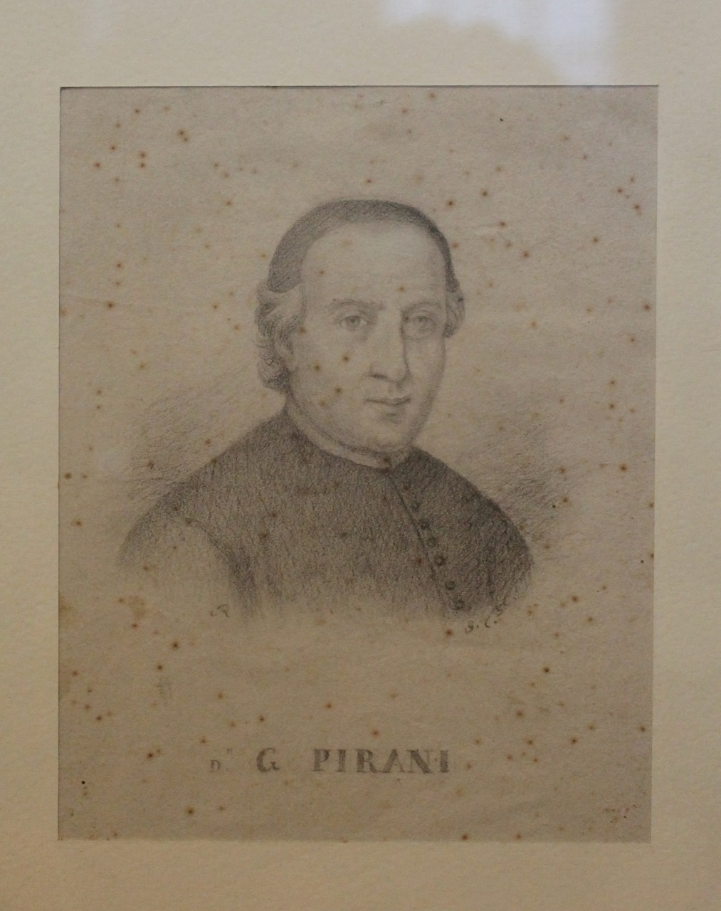 ritratto di don Giorgio Pirani (disegno) di Roberti Francesco (sec. XIX)