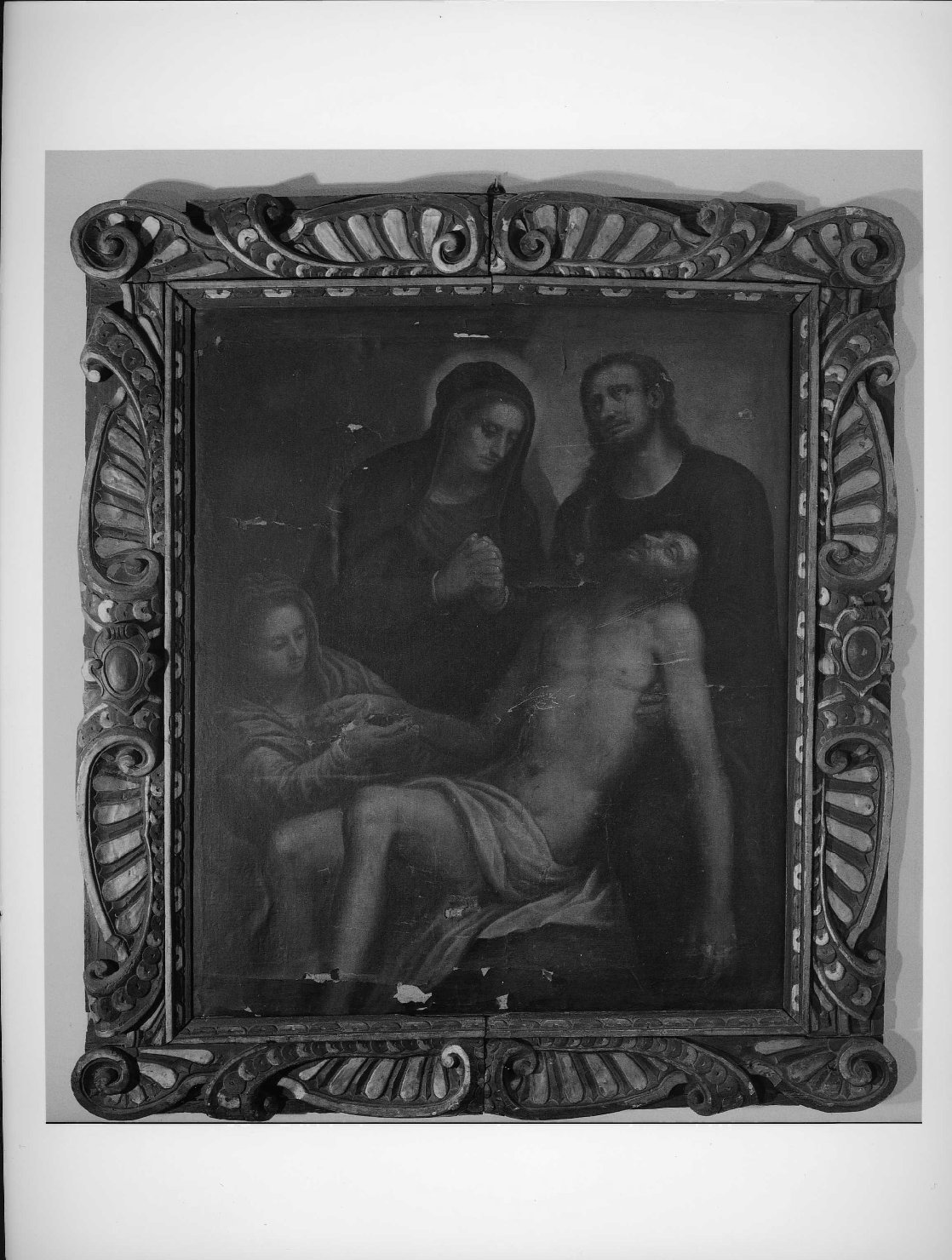 compianto sul Cristo morto (dipinto) di Maganza Alessandro (fine/ inizio secc. XVI/ XVII)