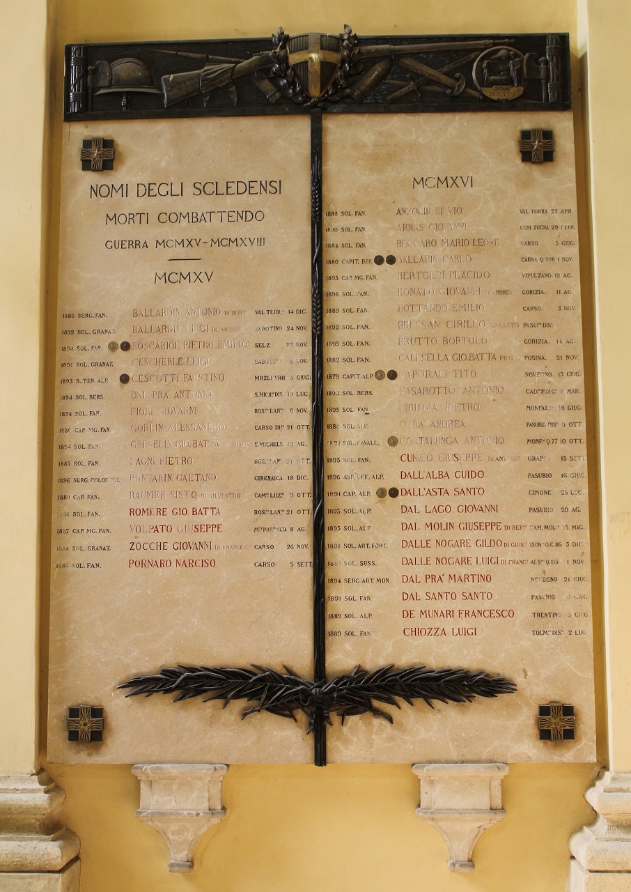 lapide commemorativa ai caduti - ambito vicentino (sec. XX)