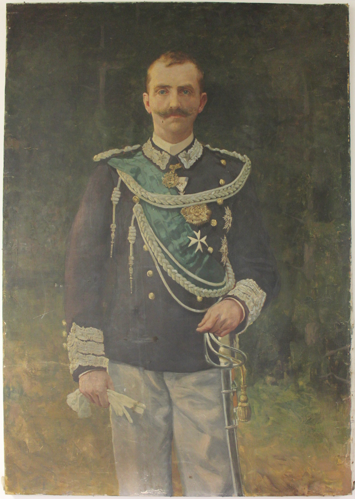 Ritratto di Vittorio Emanuele III (dipinto, pendant) - ambito veneto (inizio sec. XX)