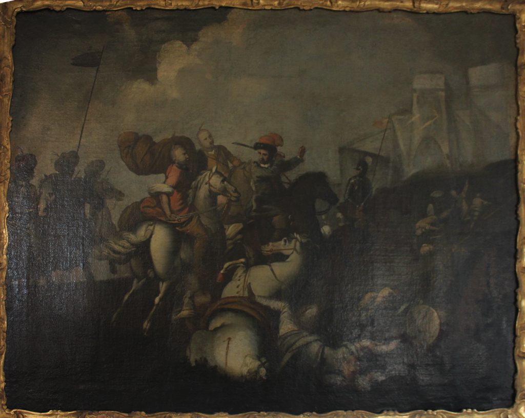 Scena di battaglia (dipinto) - ambito veneto (prima metà sec. XVIII)