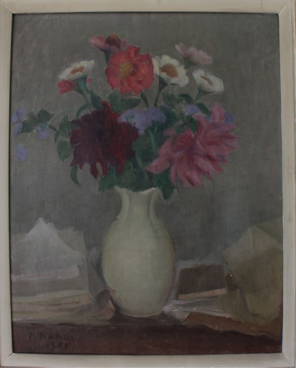 Vaso di fiori (dipinto) di Nardi Antonio (sec. XX)